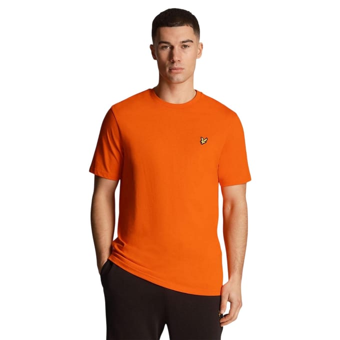 Lyle & Scott Heren Logo Crew Neck Regular T-shirt (Oranje)