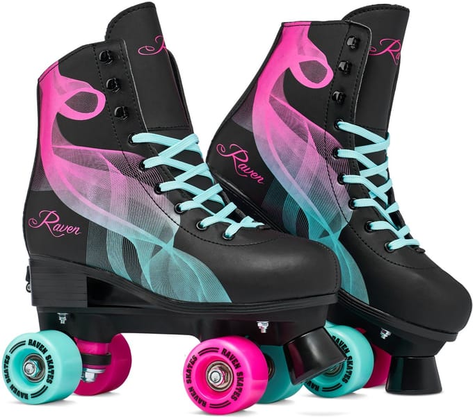 RAVEN Serena Mint/Roze Skates - Verstelbaar Maat 35-38