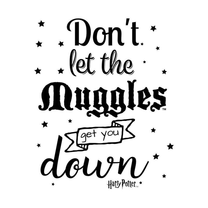 Harry Potter Don't Let The Muggles Get You Down T-shirt - Wit - L