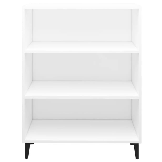 vidaXL - Dressoir - 69,5x32,5x90 - cm - bewerkt - hout - wit