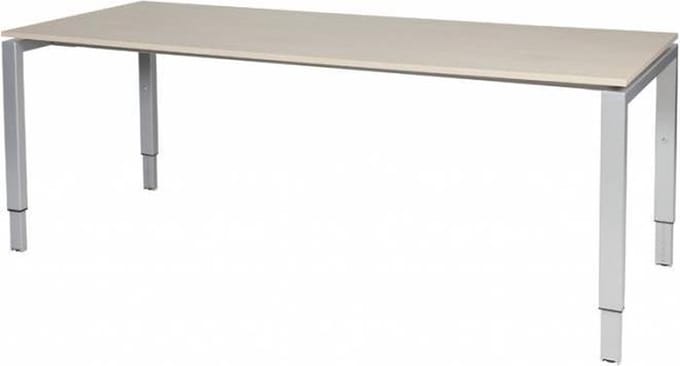 Verstelbaar Bureau - Domino 200x80 Eiken - alu frame