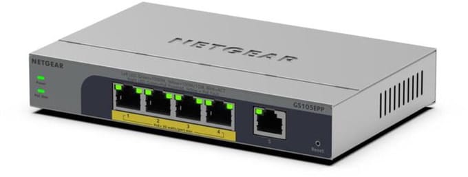 Netgear Easy Smart GS105EPP - switch - high-power - 5 ports - smart