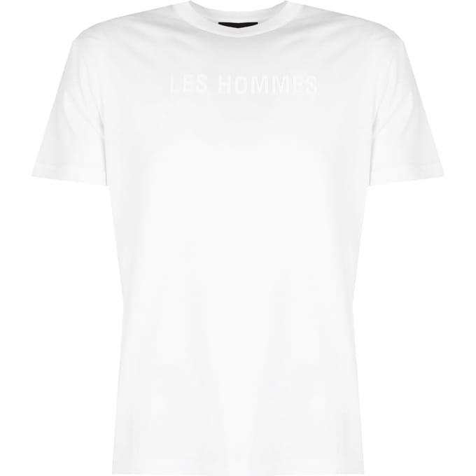 Les Hommes T-Shirt LH Logo Mannen Wit