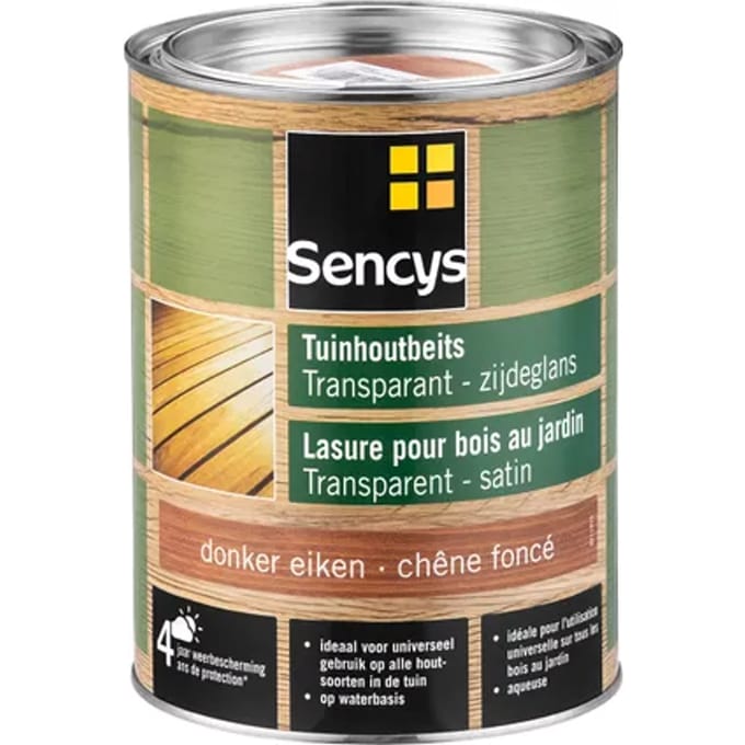 Sencys Tuinhoutbeits Semi-transparant Donker Eiken 2,5l