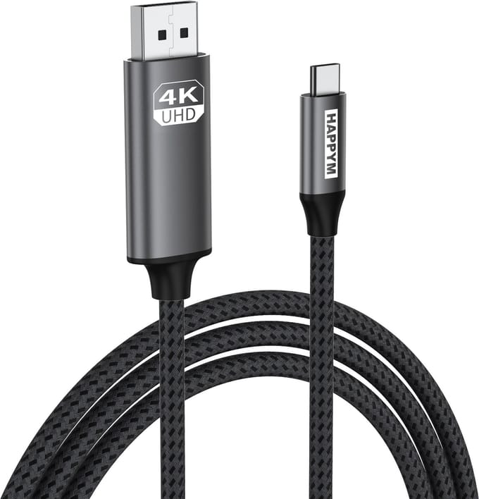 USB C naar DisplayPort Kabel 1m – 4K 60Hz – Zwart