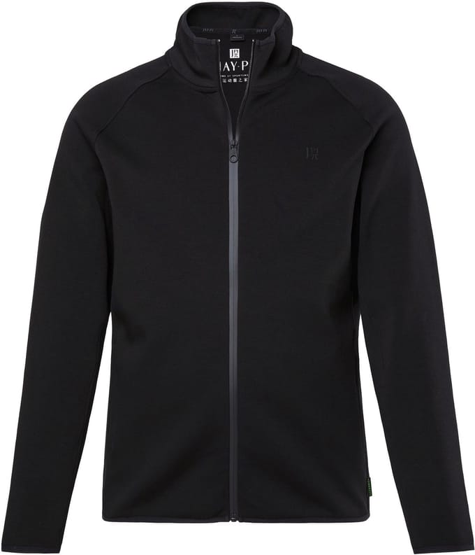 JAY-PI - Heren - Trainingsjasje FLEXNAMIC® golf scuba-kwaliteit - Zwart - Maat L
