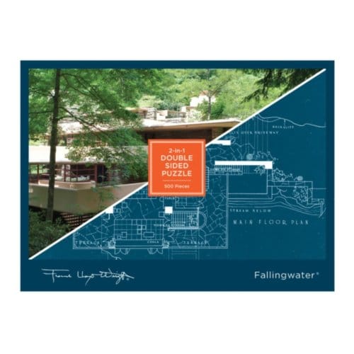 Frank Lloyd Wright Fallingwater 2-Sided 500 Piece Puzzle - Galison