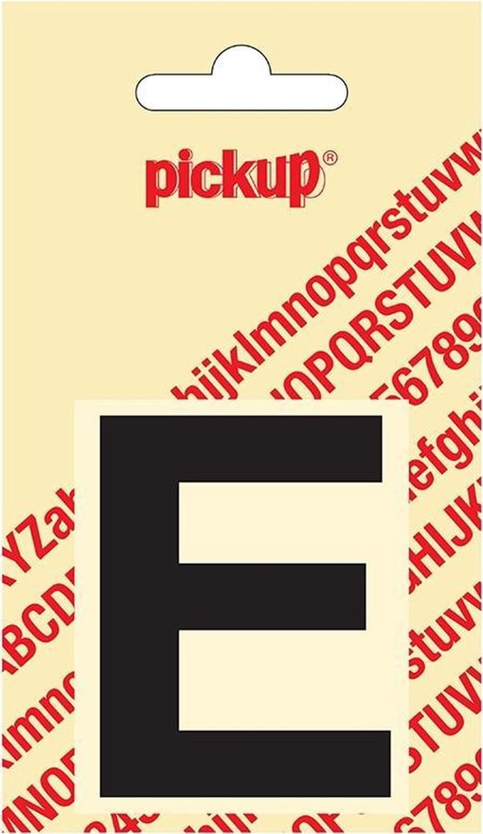 Pickup plakletter Helvetica 60 mm - zwart E