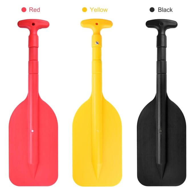 Mini pagaie télescopique, Portable, pliable, réglable, pour bateau rouge