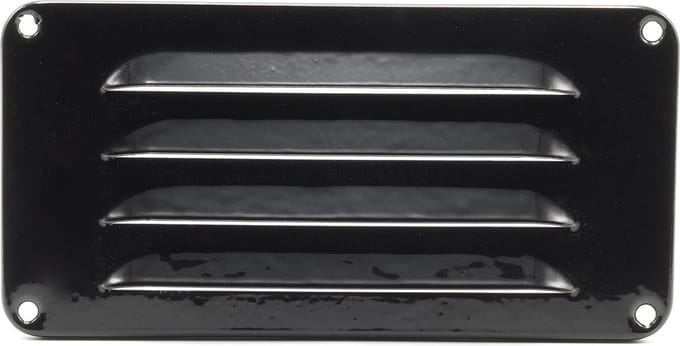 VoorVentilatie aluminium schoepenrooster - 180 x 90 mm - zwart