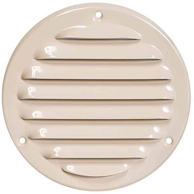 Metalen ventilatierooster rond 100 mm beige - MR100Y - RAL1015