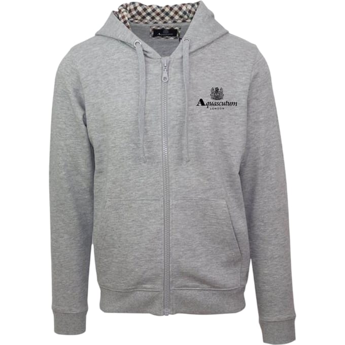 Aquascutum Heren Active Full Zip Hoodie (Grijs)