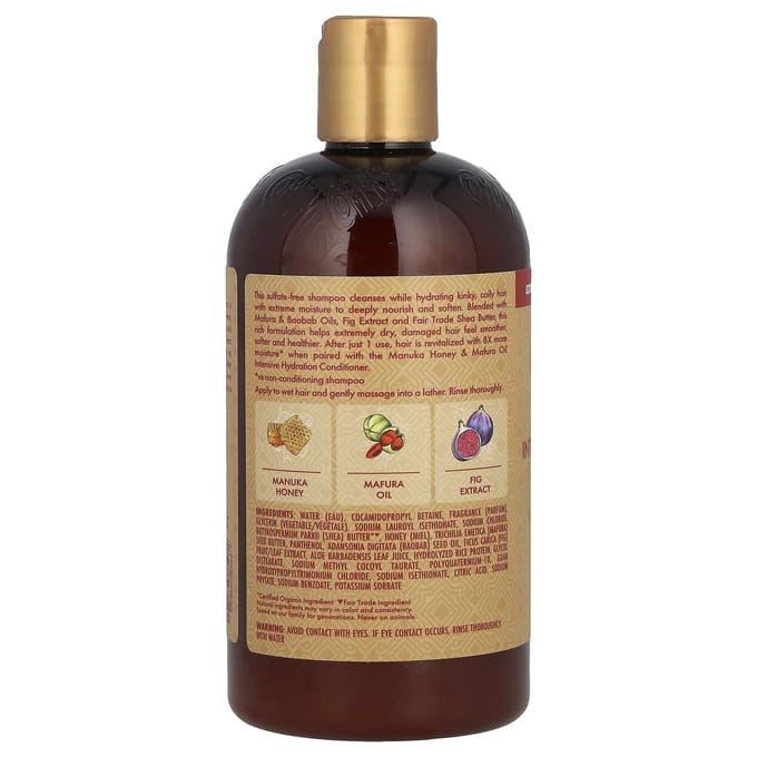 Manuka Honing & Mafura Olie, Intensief Hydraterende Shampoo, Extra Droog, Beschadigd Haar, 13 fl oz (384 ml)
