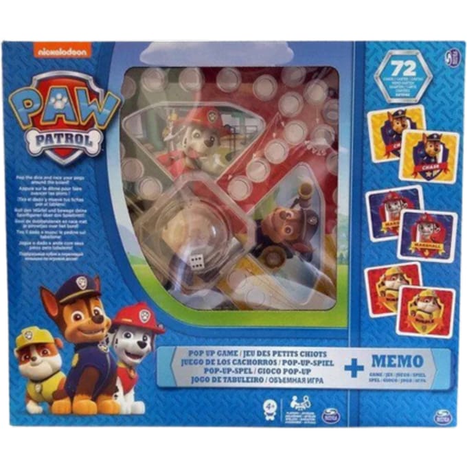 Spinmaster Paw Patrol Pop-Up spel + memo Bordspellen
