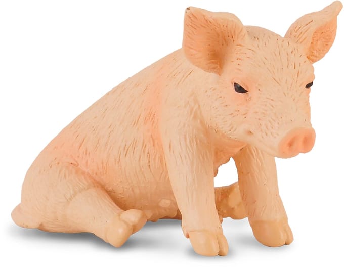 Collecta Boerderijdieren (S): BIGGETJE zittend 4.8x2.5x3cm