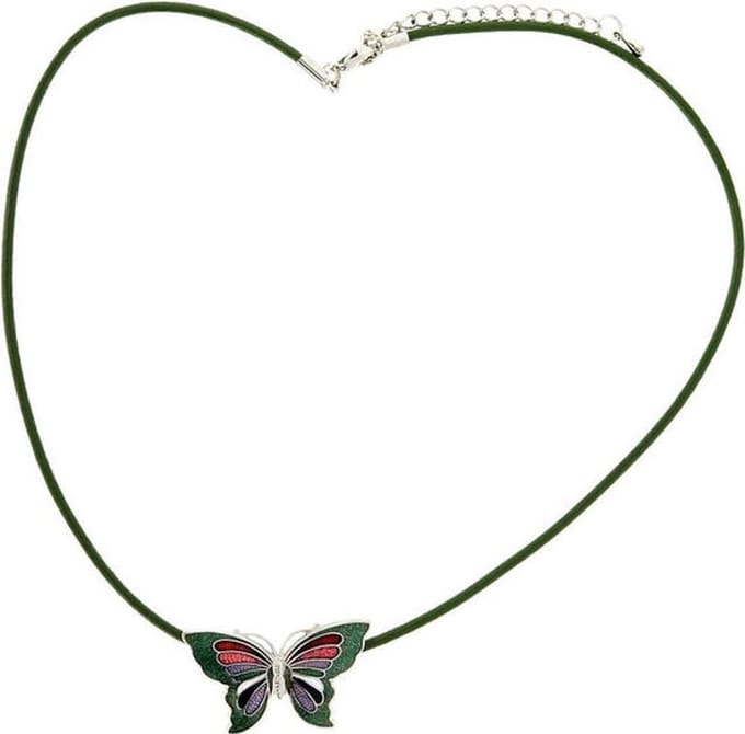 Behave - Vlinder ketting dames - Emaille groen - Y2K sieraden trend