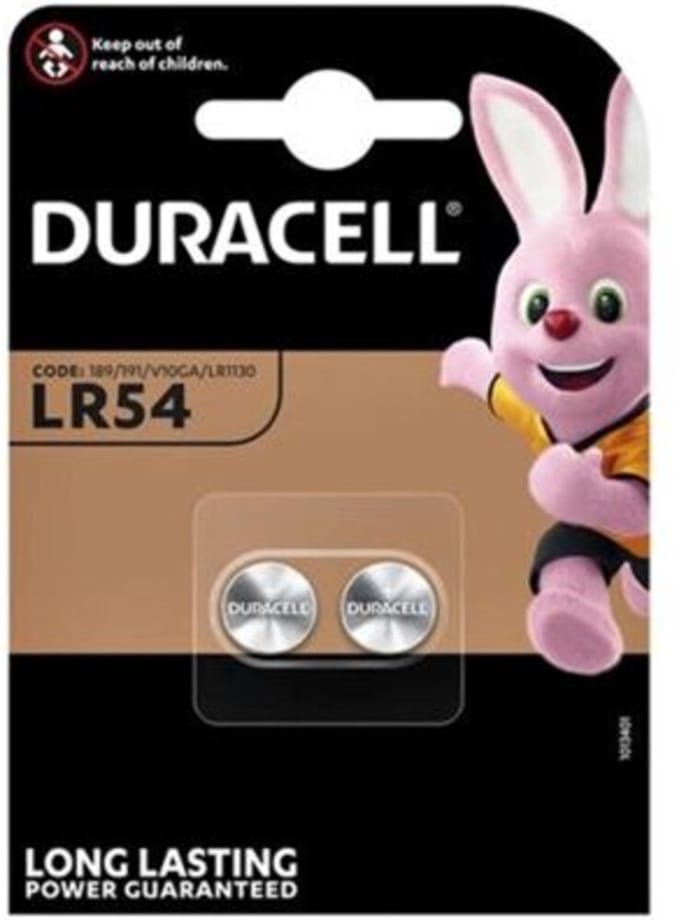 Duracell Knoopcelbatterijen LR54 - 2 x 2 stuks - Voordeelverpakking
