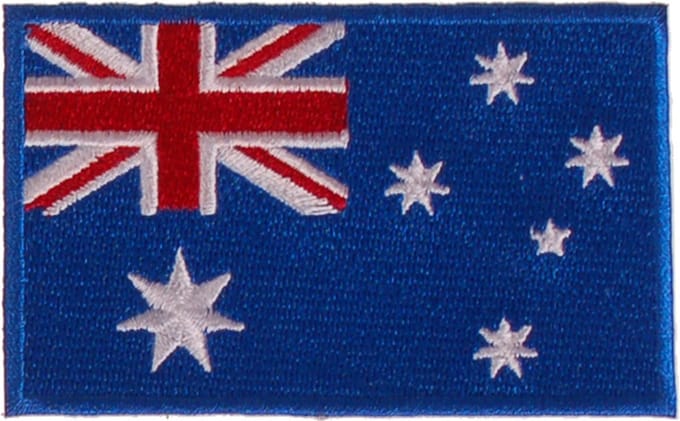 Strijkapplicatie 8x6cm vlag Australië