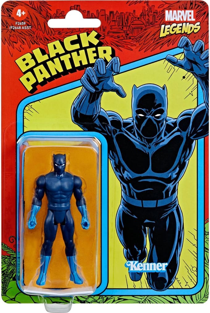 Hasbro Black Panther Actiefiguur Black Panther 10 cm Marvel Legends Retro Collection 2022 Multicolours