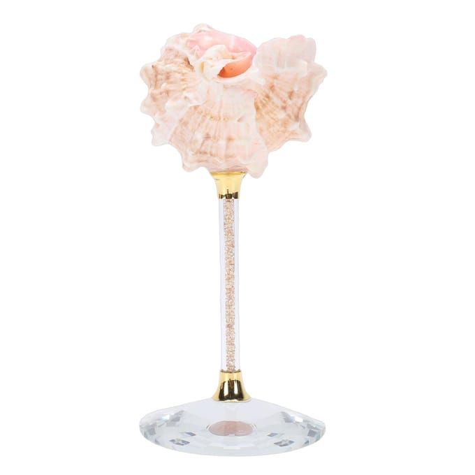 Mer    Coupe Calice Poli Mer  Design Élégant Coupe Boisson Froide Décoration de Table beige
