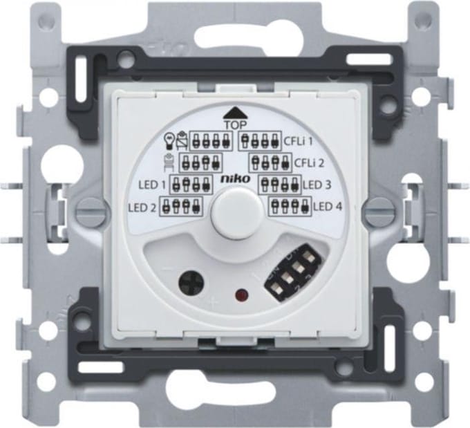 Niko - Sokkel draaiknopdimmer universeel 5-325W 3-DRAADS - 310-01900