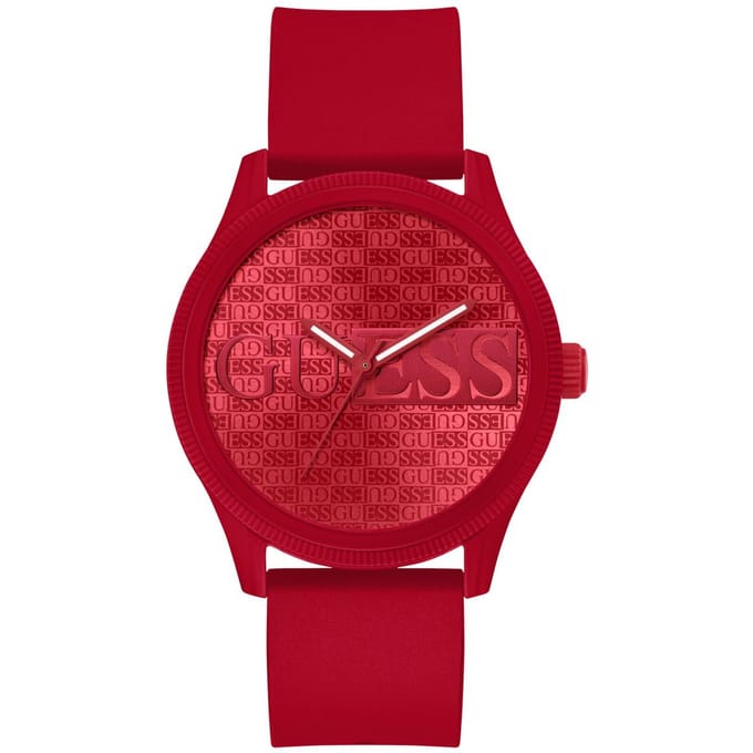 Guess Reputation GW0780G2 Horloge - Siliconen - Rood - Ø 45 mm