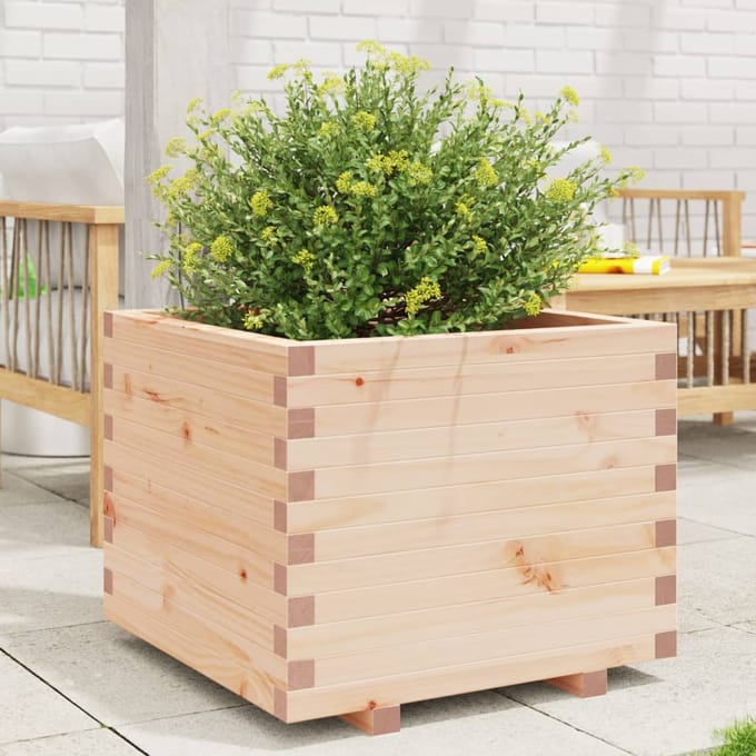 vidaXL Plantenbak 60x60x49,5 cm massief grenenhout