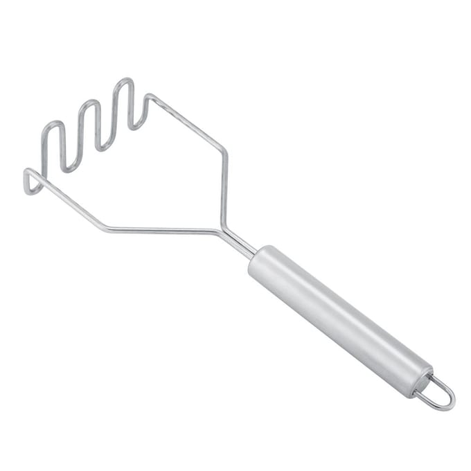 Roestvrijstalen Aardappelpuree Stamper met Handvat Groente Puree Crusher Keukengadgets white