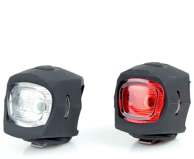 Fietslamp Set S90 2 LED Zwart Siliconen
