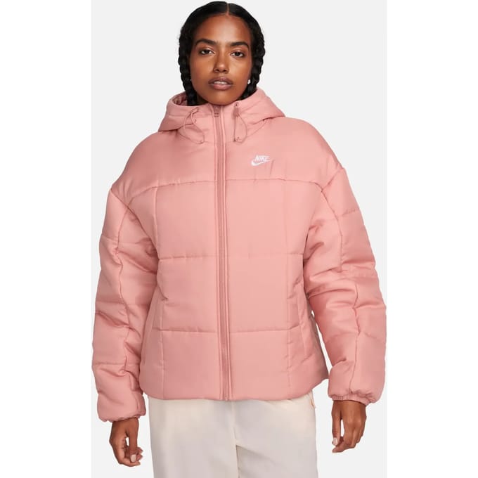 W Essential Thermic Classic Puffer donsjack voor dames rood sterrenstof/wit