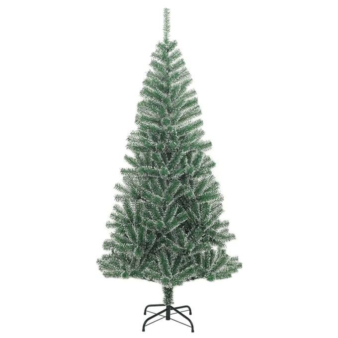 vidaXL - Kunstkerstboom - met - sneeuw - 210 - cm - groen