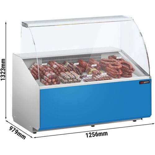 GGM Gastro Kühltheke - 1300mm - Frontblende Hellblau