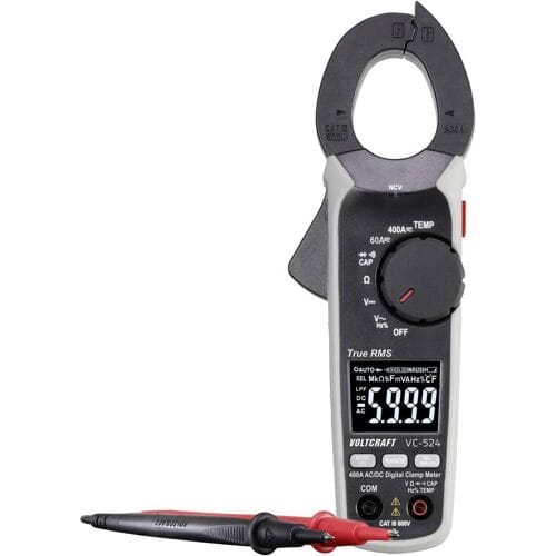 VOLTCRAFT VC-524 Stroomtang Digitaal CAT III 600 V Weergave (counts): 6000