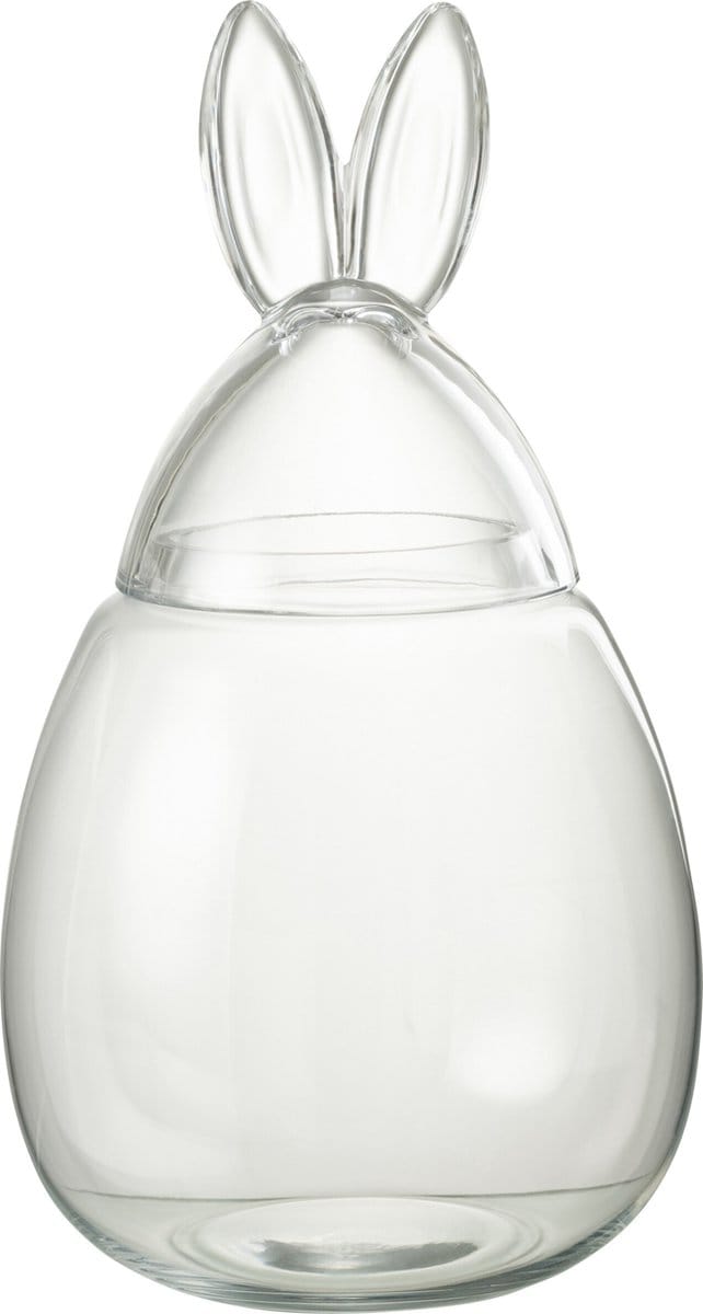 J-Line voorraadpot Konijn - glas - transparant - large