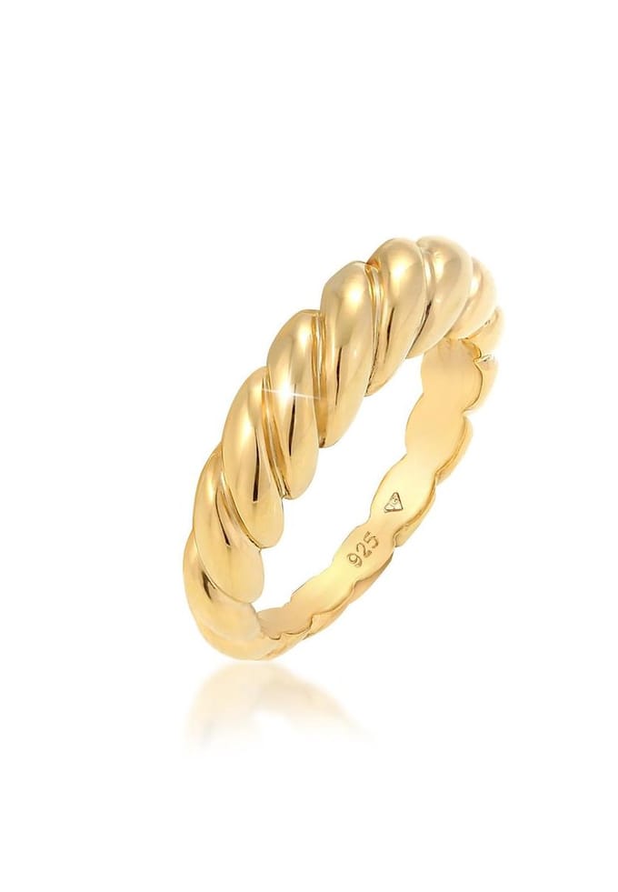 Elli - Ring - Dames Band Ring Twisted Basic Trend Chunky Blogger in 925 Sterling Zilver - Dames