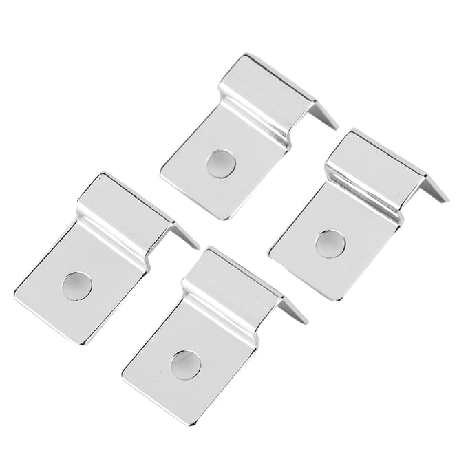 4 Stuks Roestvrij Staal Aquarium Steunbeugel Aquarium Glas Deksel Klem 10mm white