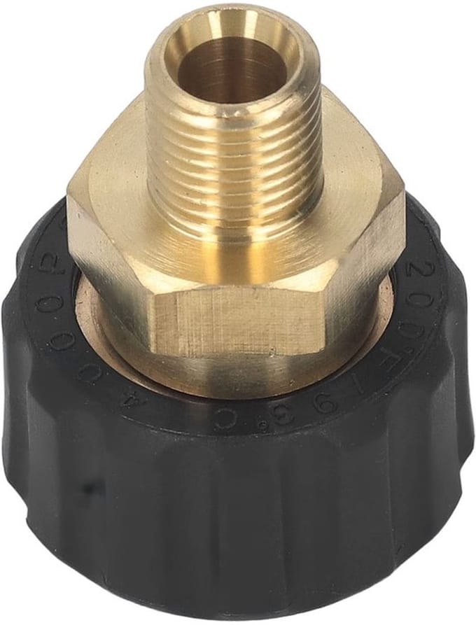 Allecto - Hogedrukreinigeradapter - Messing Rubber - Duurzaam en