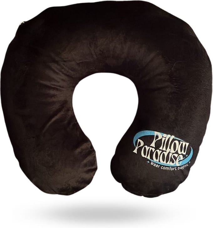 Pillow Paradise - Nekkussen - Reizen - Travel - Opblaasbaar - Zwart