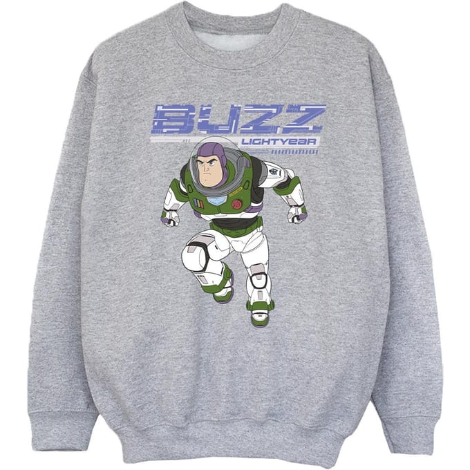 Disney Meisjes Lightyear Buzz Sprong naar Actie Sweatshirt (Sportgrijs)