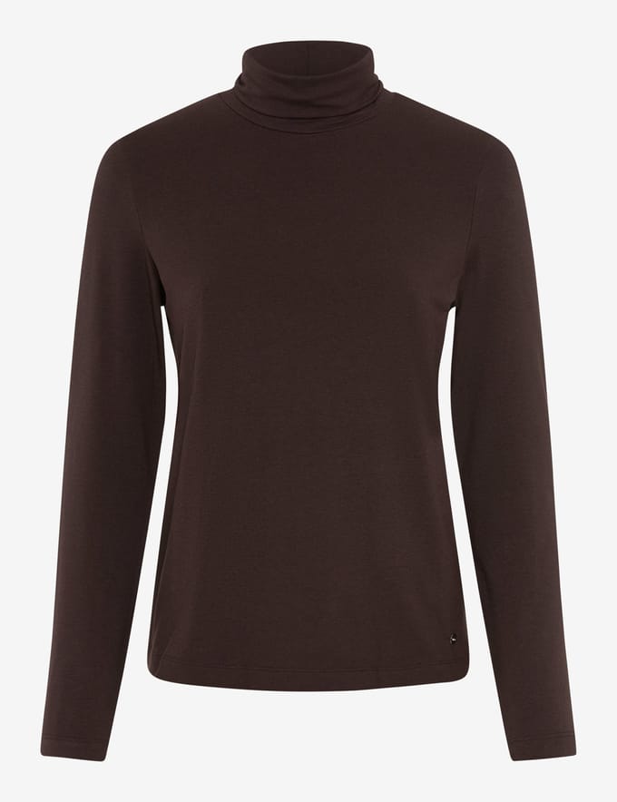 Brax Dames Shirt  Style CARINA L brunette, donkerbruin, maat 48