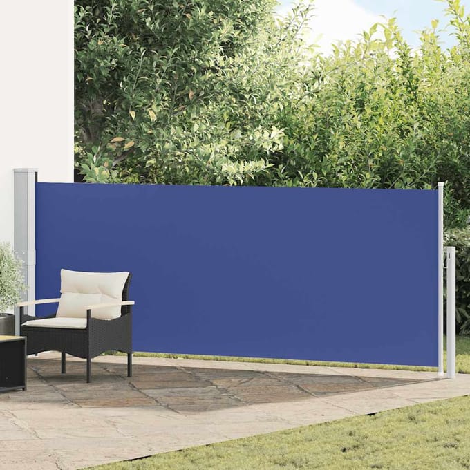 vidaXL - Tuinscherm - uittrekbaar - 140x500 - cm - blauw