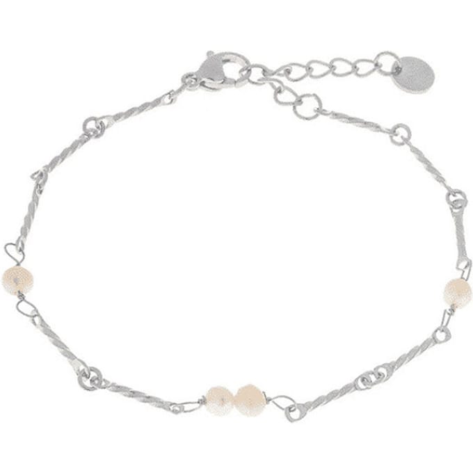 Label Kiki Armband pearl pearl silver
