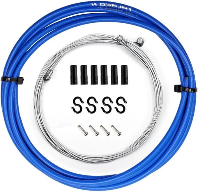 Fietsremkabel set - Remkabel universeel - Fietsonderhoud - Robuust metaal - 5 mm - Blauw