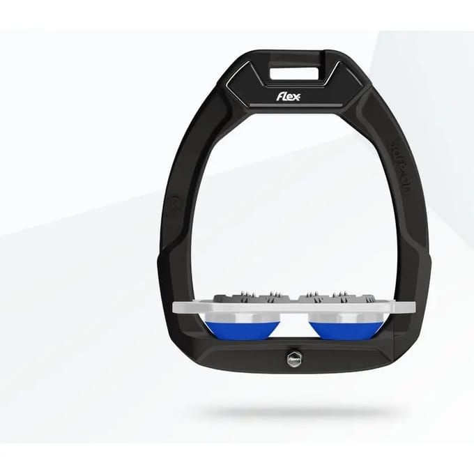 Veiligheidssportbeugels Plat Ultra Grip Zwart/Grijs/Blauw Flex-On Safe-On