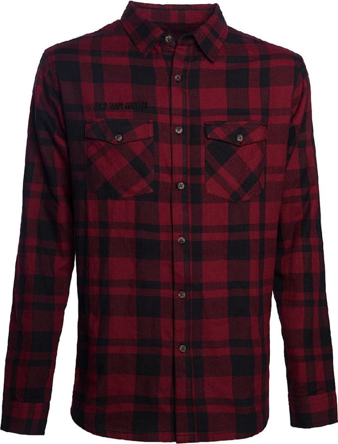 WCC West Coast Choppers Flannel La Bomba Herringbone en rood/zwart