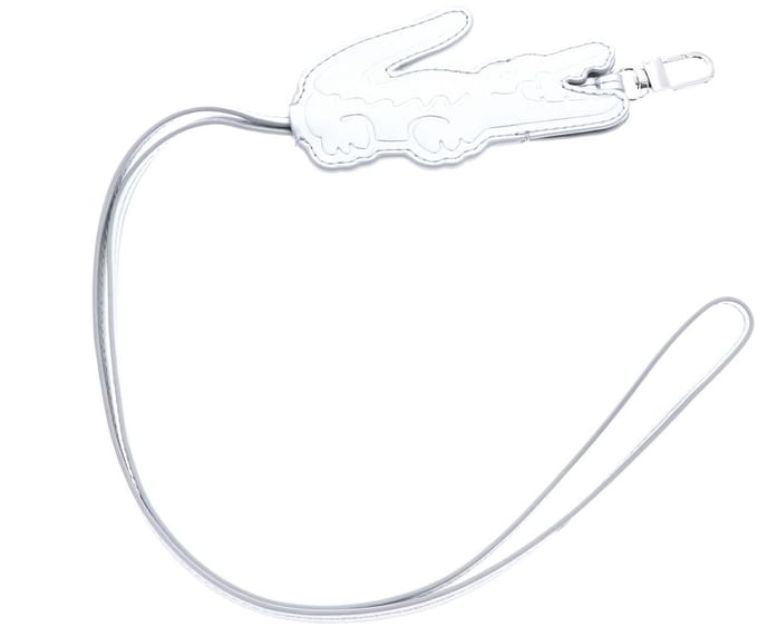 LACOSTE sleutelhanger Key Holder Shiny Silver zilverkleurig