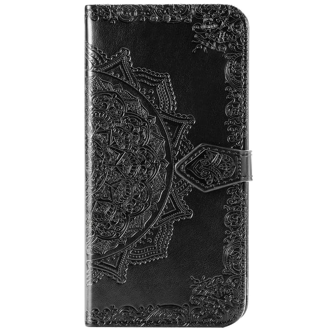 Mandala Bookcase voor de Apple iPhone 11 - Zwart