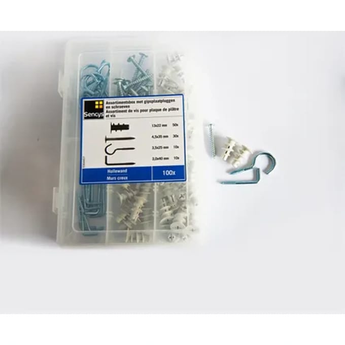 Sencys Plug Voor Holle Wand Kunststof - Ø 13x22 Mm - 50 Stuks
