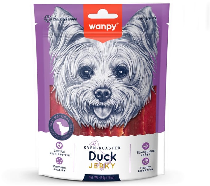 Wanpy | Duck Jerky | Hondensnack - Voordeelverpakking 454 gram