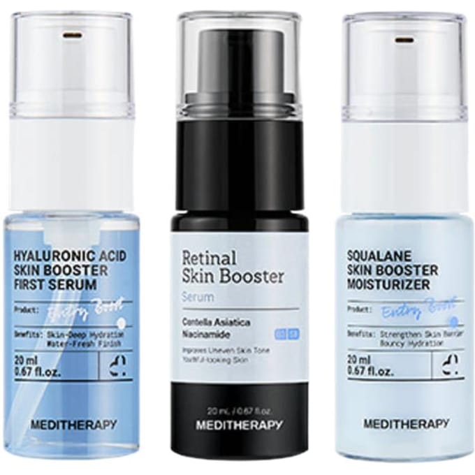 Meditherapy Gentle Boost Kit Hyaluronzuur Serum 20ml + Retinal Serum 20ml + Squalane Moisturizer 20ml Hydraterend Verstevigend white
